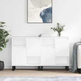 Aparadores 2 piezas madera contrachapada blanco de vidaXL, Aparadores - Ref: Foro24-3190133, Precio: 129,64 €, Descuento: %