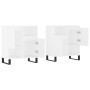 Aparadores 2 piezas madera contrachapada blanco de vidaXL, Aparadores - Ref: Foro24-3190133, Precio: 131,41 €, Descuento: %