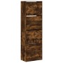 Mueble zapatero 4 cajones abatibles roble ahumado 60x34x187,5cm en Zapateros y organizadores de calzado | Comprar online en Foru