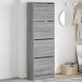 Mueble zapatero 4 cajones abatibles gris Sonoma 60x34x187,5 cm en Zapateros y organizadores de calzado | Comprar online en Foru.
