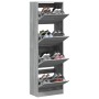 Mueble zapatero 4 cajones abatibles gris Sonoma 60x34x187,5 cm en Zapateros y organizadores de calzado | Comprar online en Foru.