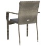 Sillas de jardín con cojines 4 unidades ratán sintético gris de vidaXL, Conjuntos de jardín - Ref: Foro24-319880, Precio: 254...