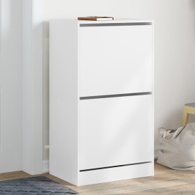 Mueble zapatero con 2 cajones abatibles blanco 60x42x108 cm en Zapateros y organizadores de calzado | Comprar online en Foru.es