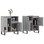 Aparadores 2 piezas madera contrachapada gris Sonoma de vidaXL, Aparadores - Ref: Foro24-3190139, Precio: 135,51 €, Descuento: %