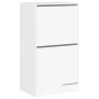 Mueble zapatero con 2 cajones abatibles blanco 60x42x108 cm en Zapateros y organizadores de calzado | Comprar online en Foru.es