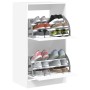 Mueble zapatero con 2 cajones abatibles blanco 60x42x108 cm en Zapateros y organizadores de calzado | Comprar online en Foru.es