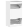 Mueble zapatero con 2 cajones abatibles blanco 60x42x108 cm en Zapateros y organizadores de calzado | Comprar online en Foru.es