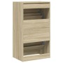Mueble zapatero 2 cajones abatibles roble Sonoma 60x42x108 cm en Zapateros y organizadores de calzado | Comprar online en Foru.e