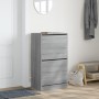 Mueble zapatero 2 cajones abatibles gris Sonoma 60x42x108 cm en Zapateros y organizadores de calzado | Comprar online en Foru.es