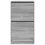 Mueble zapatero 2 cajones abatibles gris Sonoma 60x42x108 cm en Zapateros y organizadores de calzado | Comprar online en Foru.es