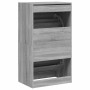 Mueble zapatero 2 cajones abatibles gris Sonoma 60x42x108 cm en Zapateros y organizadores de calzado | Comprar online en Foru.es