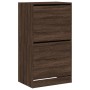 Mueble zapatero 2 cajones abatibles marrón roble 60x42x108 cm en Zapateros y organizadores de calzado | Comprar online en Foru.e