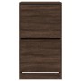 Mueble zapatero 2 cajones abatibles marrón roble 60x42x108 cm en Zapateros y organizadores de calzado | Comprar online en Foru.e