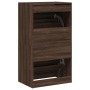 Mueble zapatero 2 cajones abatibles marrón roble 60x42x108 cm en Zapateros y organizadores de calzado | Comprar online en Foru.e