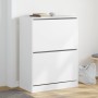 Mueble zapatero con 2 cajones abatibles blanco 80x42x108 cm en Zapateros y organizadores de calzado | Comprar online en Foru.es