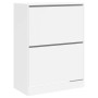 Mueble zapatero con 2 cajones abatibles blanco 80x42x108 cm en Zapateros y organizadores de calzado | Comprar online en Foru.es