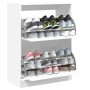 Mueble zapatero con 2 cajones abatibles blanco 80x42x108 cm en Zapateros y organizadores de calzado | Comprar online en Foru.es