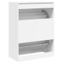 Mueble zapatero con 2 cajones abatibles blanco 80x42x108 cm en Zapateros y organizadores de calzado | Comprar online en Foru.es