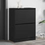Mueble zapatero con 2 cajones abatibles negro 80x42x108 cm en Zapateros y organizadores de calzado | Comprar online en Foru.es