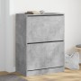 Mueble zapatero 2 cajones abatibles gris hormigón 80x42x108 cm en Zapateros y organizadores de calzado | Comprar online en Foru.