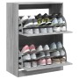 Mueble zapatero 2 cajones abatibles gris Sonoma 80x42x108 cm en Zapateros y organizadores de calzado | Comprar online en Foru.es