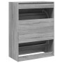 Mueble zapatero 2 cajones abatibles gris Sonoma 80x42x108 cm en Zapateros y organizadores de calzado | Comprar online en Foru.es