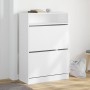 Mueble zapatero con 2 cajones abatibles blanco 80x34x116 cm en Zapateros y organizadores de calzado | Comprar online en Foru.es
