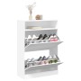Mueble zapatero con 2 cajones abatibles blanco 80x34x116 cm en Zapateros y organizadores de calzado | Comprar online en Foru.es