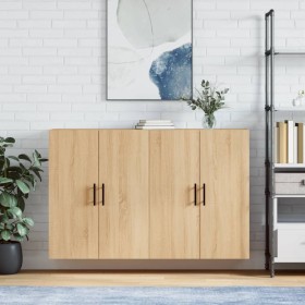 Armario de pared 2 unidades roble Sonoma 69,5x34x90 cm de vidaXL, Aparadores - Ref: Foro24-3195646, Precio: 134,00 €, Descuen...