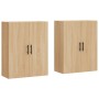 Armario de pared 2 unidades roble Sonoma 69,5x34x90 cm de vidaXL, Aparadores - Ref: Foro24-3195646, Precio: 134,00 €, Descuen...