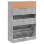 Mueble zapatero 2 cajones abatibles gris hormigón 80x34x116 cm en Zapateros y organizadores de calzado | Comprar online en Foru.