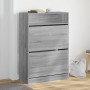 Mueble zapatero 2 cajones abatibles gris Sonoma 80x34x116 cm en Zapateros y organizadores de calzado | Comprar online en Foru.es