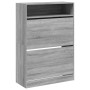 Mueble zapatero 2 cajones abatibles gris Sonoma 80x34x116 cm en Zapateros y organizadores de calzado | Comprar online en Foru.es