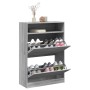 Mueble zapatero 2 cajones abatibles gris Sonoma 80x34x116 cm en Zapateros y organizadores de calzado | Comprar online en Foru.es