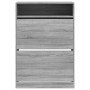 Mueble zapatero 2 cajones abatibles gris Sonoma 80x34x116 cm en Zapateros y organizadores de calzado | Comprar online en Foru.es