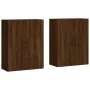 Armarios de pared 2 unidades marrón roble 69,5x34x90 cm de vidaXL, Aparadores - Ref: Foro24-3195650, Precio: 132,18 €, Descue...