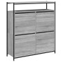Mueble zapatero 4 cajones abatibles gris Sonoma 100x34x112 cm en Zapateros y organizadores de calzado | Comprar online en Foru.e
