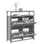 Mueble zapatero 4 cajones abatibles gris Sonoma 100x34x112 cm en Zapateros y organizadores de calzado | Comprar online en Foru.e