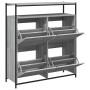 Mueble zapatero 4 cajones abatibles gris Sonoma 100x34x112 cm en Zapateros y organizadores de calzado | Comprar online en Foru.e