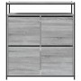 Mueble zapatero 4 cajones abatibles gris Sonoma 100x34x112 cm en Zapateros y organizadores de calzado | Comprar online en Foru.e