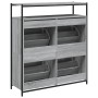 Mueble zapatero 4 cajones abatibles gris Sonoma 100x34x112 cm en Zapateros y organizadores de calzado | Comprar online en Foru.e