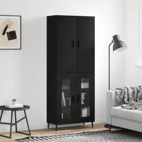 Tall black plywood sideboard 69.5x34x180 cm by vidaXL, Sideboards - Ref: Foro24-3195748, Price: 156,17 €, Discount: %