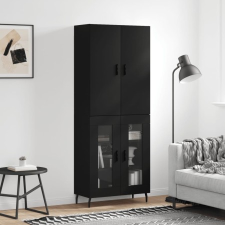 Aparador alto madera contrachapada negro 69,5x34x180 cm de vidaXL, Aparadores - Ref: Foro24-3195748, Precio: 154,08 €, Descue...
