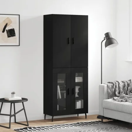 Aparador alto madera contrachapada negro 69,5x34x180 cm de vidaXL, Aparadores - Ref: Foro24-3195748, Precio: 156,17 €, Descue...