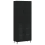 Aparador alto madera contrachapada negro 69,5x34x180 cm de vidaXL, Aparadores - Ref: Foro24-3195748, Precio: 156,17 €, Descue...