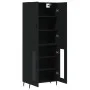 Aparador alto madera contrachapada negro 69,5x34x180 cm de vidaXL, Aparadores - Ref: Foro24-3195748, Precio: 156,17 €, Descue...