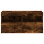 Muebles TV pared con LED 4 pzas madera ingeniería roble ahumado en Muebles TV | Comprar online en Foru.es