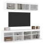 Muebles de TV de pared con LED 5 pzas madera ingeniería blanco en Muebles TV | Comprar online en Foru.es