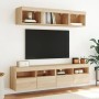 Muebles TV pared con LED 5 pzas madera ingeniería roble Sonoma en Muebles TV | Comprar online en Foru.es