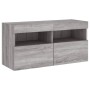 Muebles TV pared con LED 5 pzas madera ingeniería gris Sonoma en Muebles TV | Comprar online en Foru.es